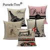 London Decorative Printed Throw Pillows Home Cushions Covers London Bridge Paris Eiffel Tower Cushion Dropshipping Cushion
