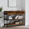 VidaXL Console Table with Drawers and Shelves Smoked Oak 833405