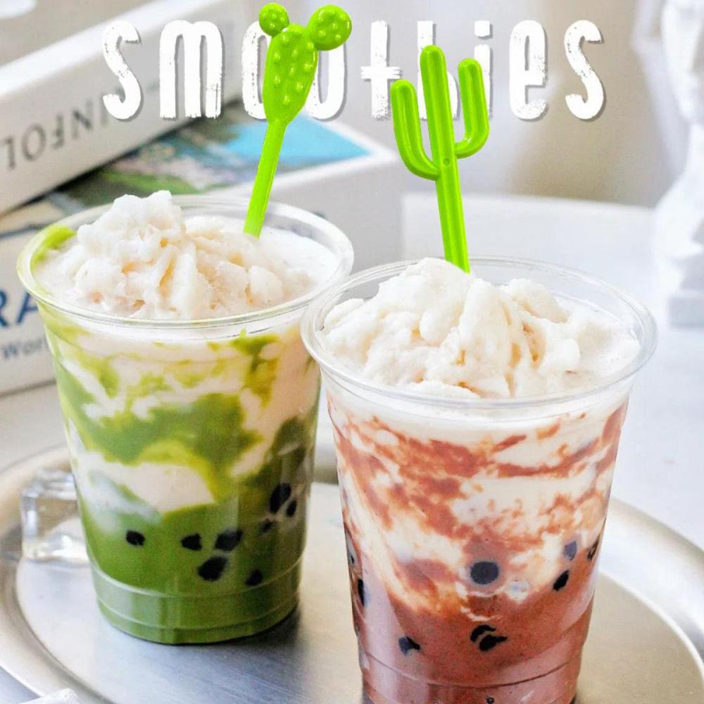 Flamingo Cactus Hawaiian Tropical Cocktail Tool Mixing Sticks Coffee Stirrer Swizzle Sticks