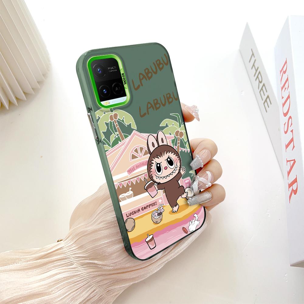 Окрашенный узор, красочный серебристый, двухсторонний, жесткий, противоударный чехол для телефона Vivo