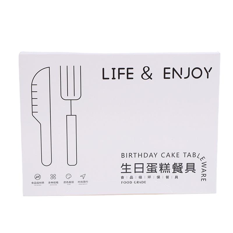 Набор ножей и вилок для торта на 5/10 человек, Белый, Пластиковый одноразовый набор тарелок для ужина, Посуда для выпечки и сервировки торта
