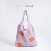 New Japanese And Korean Tote Bag Flower Bag Knitted Bags Mesh Hollow Out Shoulder Bag