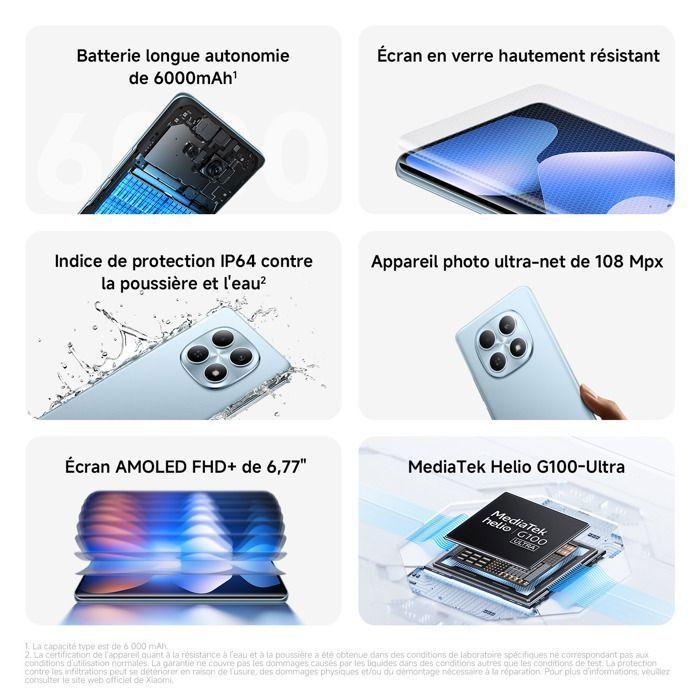 Smartphone - XIAOMI - REDMI Note 15 - 8 Go RAM - 256 Go - Batterie 6000mAh