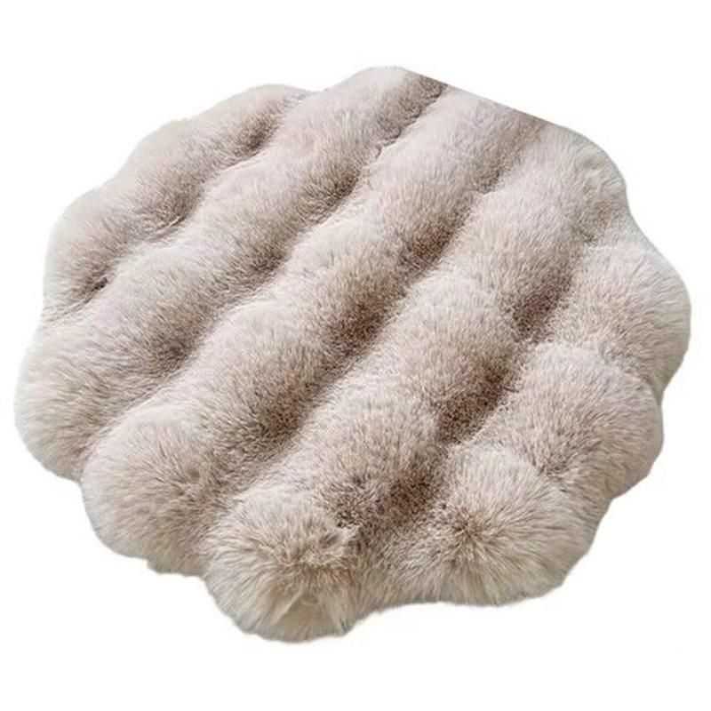 Dog Crate Cushion Round Anti Slip Machine Washable Warm Mat For Puppies Kitten For Camping Travel Shelter A