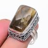 Natural Labradorite Gemstone 925 Sterling Silver Jewelry Ring Size 9 r6M91