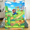 Mario Theme Printed Blanket - Perfect for Couch, Bed, Travel & Outdoor Use | Machine Washable, Cozy & Durable.