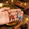 Enamel Craft Enamel Deer Brooch Sparkling Rhinestone Christmas Animal Badge  Holiday Party