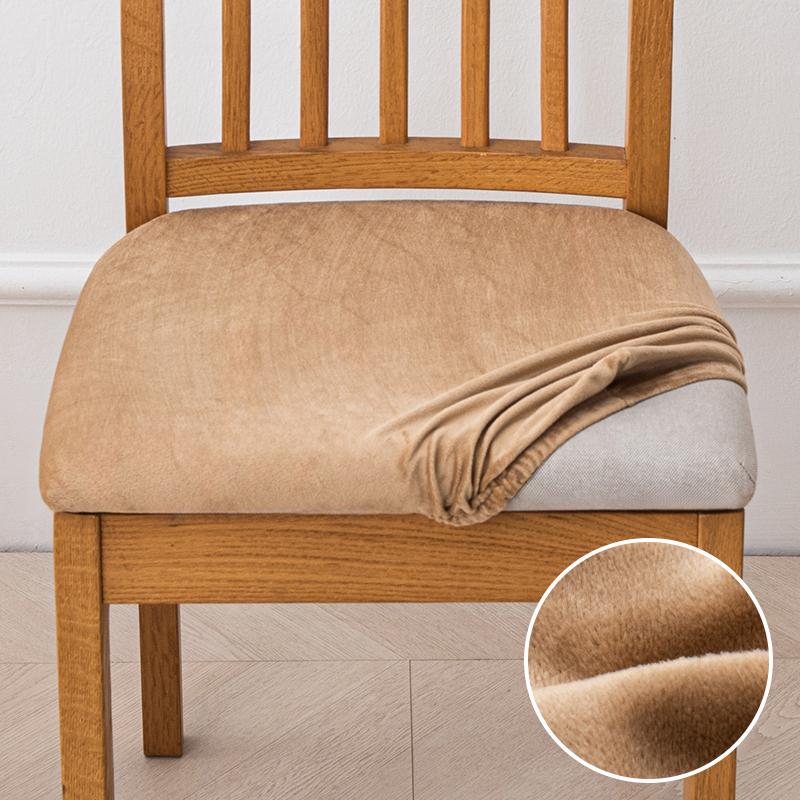 Чехлы для стульев Velvet Stretch Fit, мягкие однотонные чехлы для стульев для столовой, съемные, моющиеся, для кухни, отеля