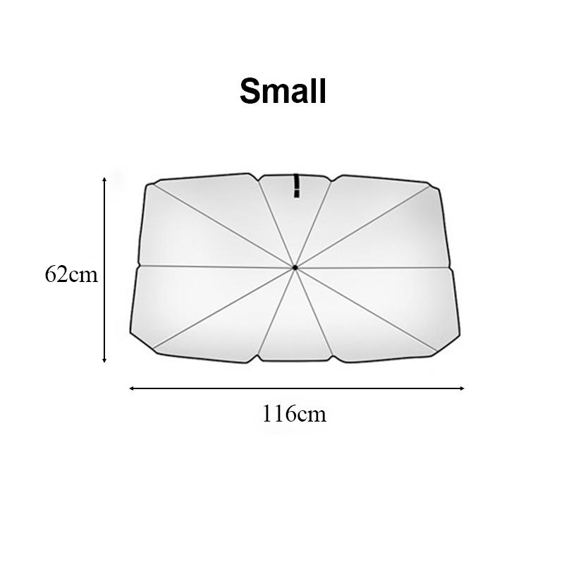 1PC Car Sunshade Umbrella-style Front Glass Sunshade Sunscreen Heat Insulation Cloth Car Windshield Sunshade Car Umbrella
