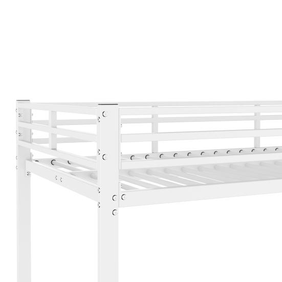 Loft Bed Stable Base Bunk with Ladder Falling Protection Strong Family Load Bearing Metal Frame Bedroom Furniture Low
