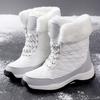Теплые хлопковые ботинки Женские ботинки с высоким голенищем Нескользящие зимние плюшевые ботинки для улицы для ходьбы Походные кроссовки