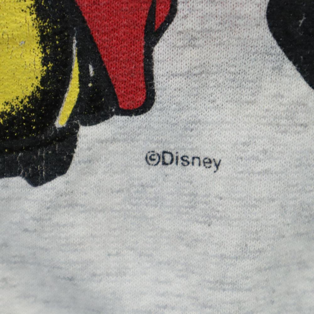 СТАРЫЙ 90-е Disney микки маус Лонгслив свитшот M Светло-серый Disney Мужской Б/У