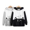Mori Girl Autumn Cat Patchwork Hooded Casual Sweater