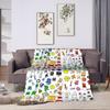 Super Soft Blanket Camping BFDI All Characters  Throw Blanket BFDI Flannel Bedspread For Bedroom Pattern Sofa Bed Cover