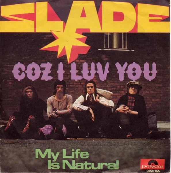 7-дюймовая пластинка SLADE - Coz I Luv You 2058155 Polydor 1971 Германия Рок Б/У