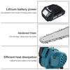1200W 6Inch 88V Mini Electric Chain Saw With Digital Display Battery Indicator Rechargeable Woodworking Tool For Makita 18V Battery