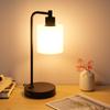 Industrial Table Light Vintage  Desk Lamp Bedside Nightstand Light with 2.1A USB Ports AC Port