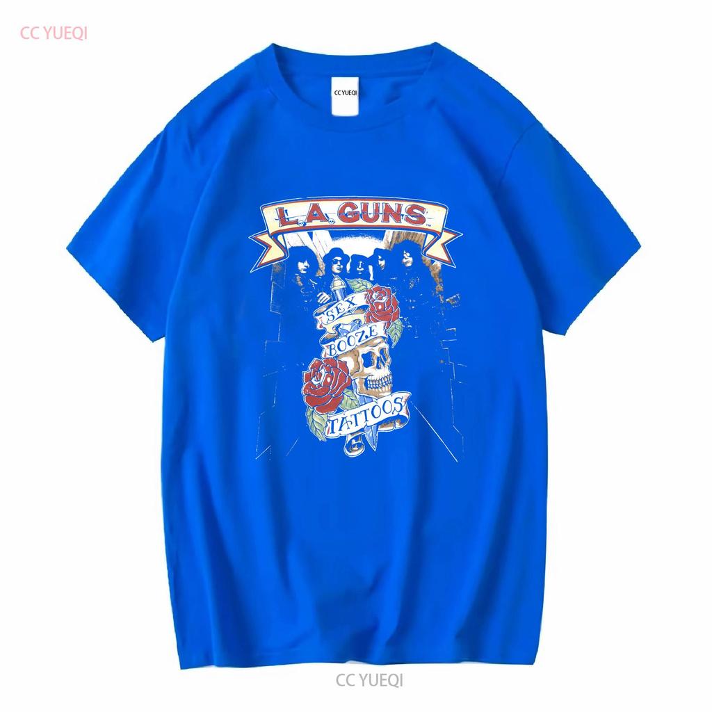 LA Guns T Shirt Tour 89 Cocked Loaded Sizes S to XXL New long or short sleeves vintage Washed Casual homme