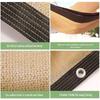 Beige Sun Protection Net: Thickened Shading Net for Courtyard, Heat Insulation, Edge-Punched Encrypted Sunshade.
