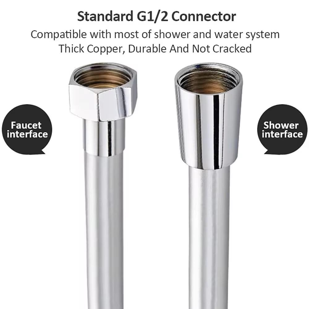 1.5/2.0/3/4 м Шланг для душа высокого давления Сантехника для аксессуаров для ванной комнаты ПВХ Гибкий Ручной Против скручивания Универсальный шланг GI/2