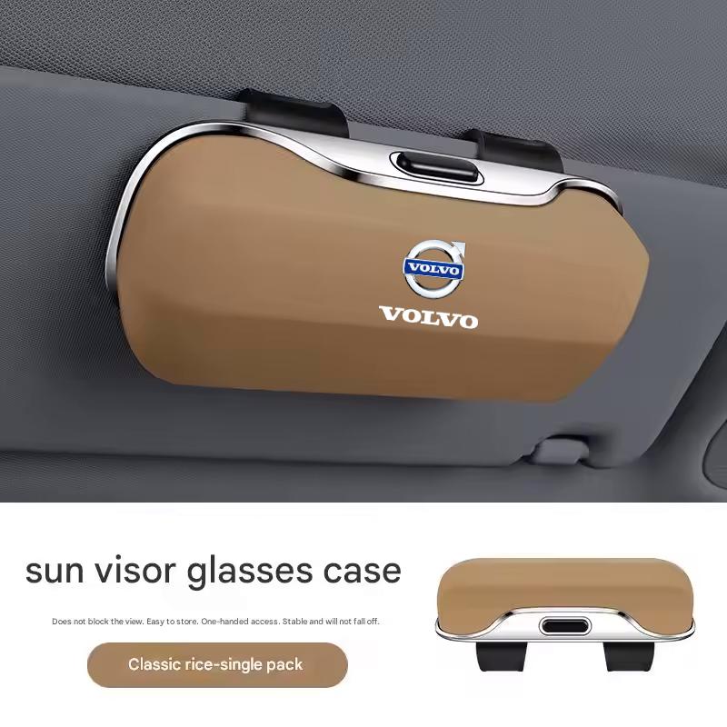 Car sun visor sunglasses glasses case glasses frame clip box accessories for Volvo XC60 V50 V40 XC90 S60 S40 S80l V90 V60 EX90