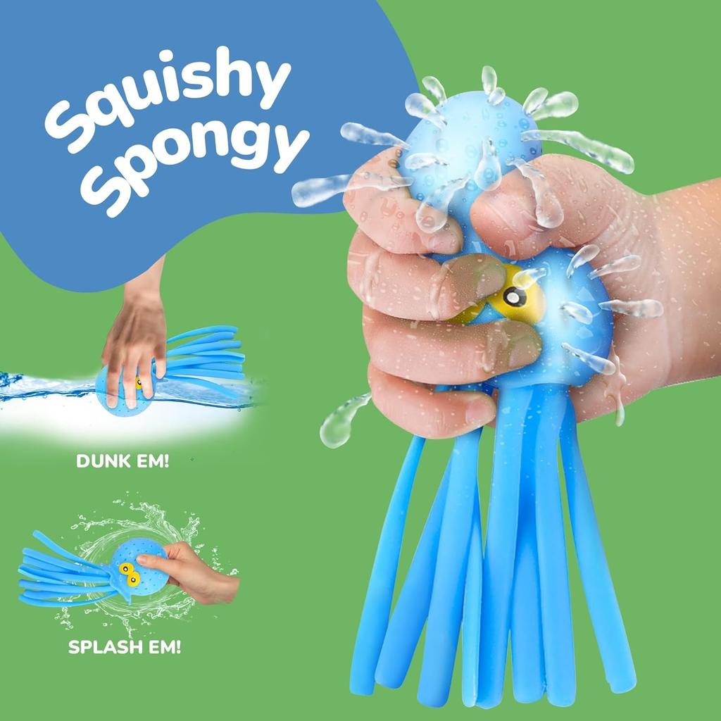 Осьминог Водные Шарики Игрушки для Бассейна для Детей Сенсорный Осьминог Водяная Бомбочка Брызгалки Игрушка для Ванны Малышей Плавающие Игрушки для Плавания в Бассейне