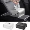Car Tissue Box PU Leather Car Armrest Box Tissue Box Holder Napkin Box Car Tissue Case For Backseat And Armrest