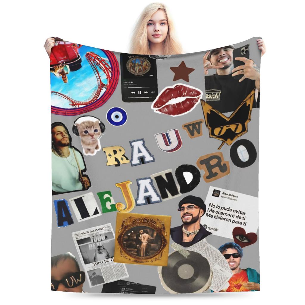 Stylish Rauw Alejandro Singer Rapper Blanket Super Soft Velvet  Comfortable Throw Blankets Machine Washable