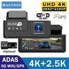 4K+2.5K Dash Cam Dual Lens 2160*3840P Recording Car Camera Built-In WiFi GPS DVR Dashcam Night Vision Video Recorder 24H Parking