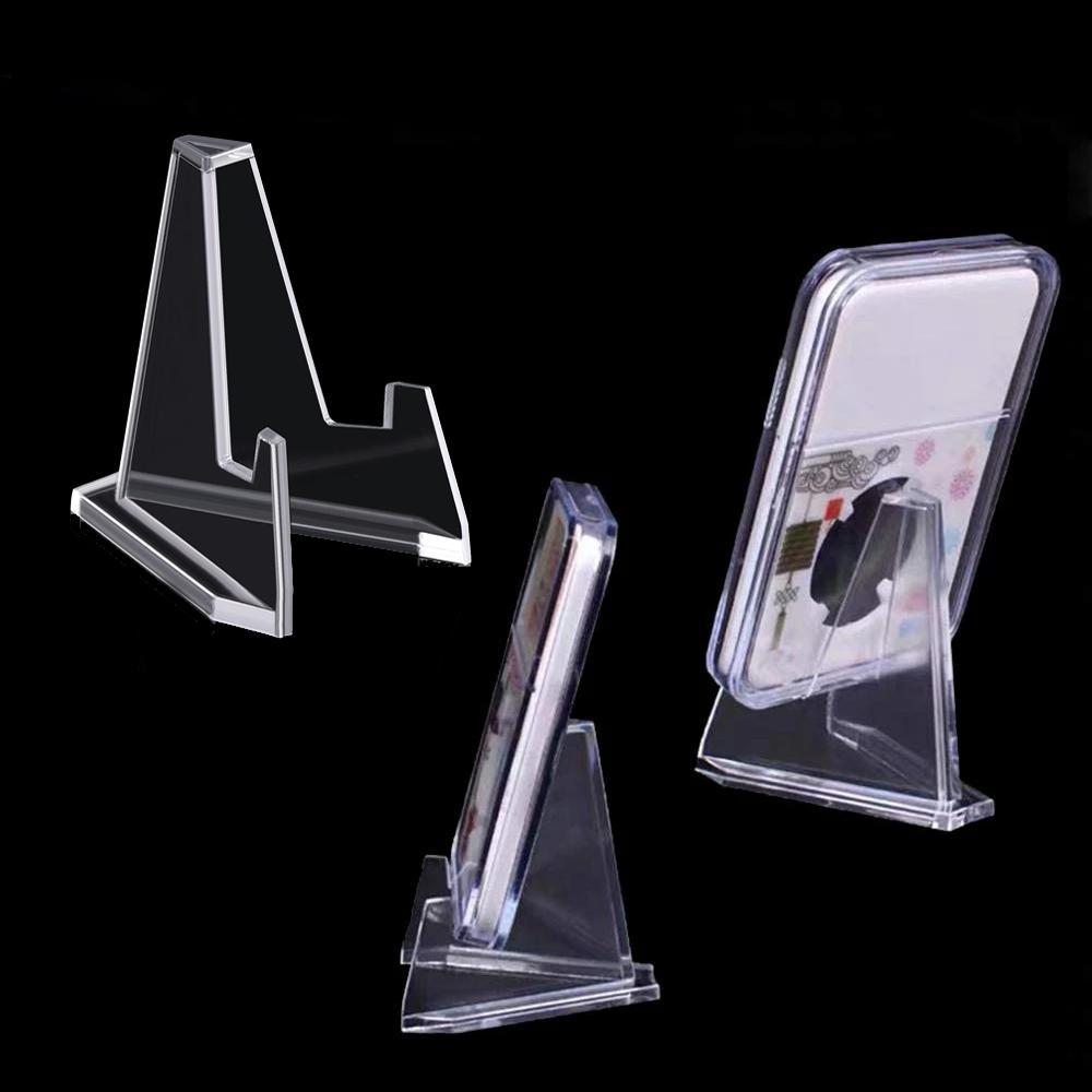 20/5pcs Clear Acrylic Coin Display Stand Holders Small Easel Rack Commemorative Challenge Coin Capsule Holder Support