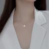 Korean Zinc Alloy Color Cute White Dove Necklace for Women Fashion Simple Temperament Zircon Clavicle Chain Necklace Jewlery