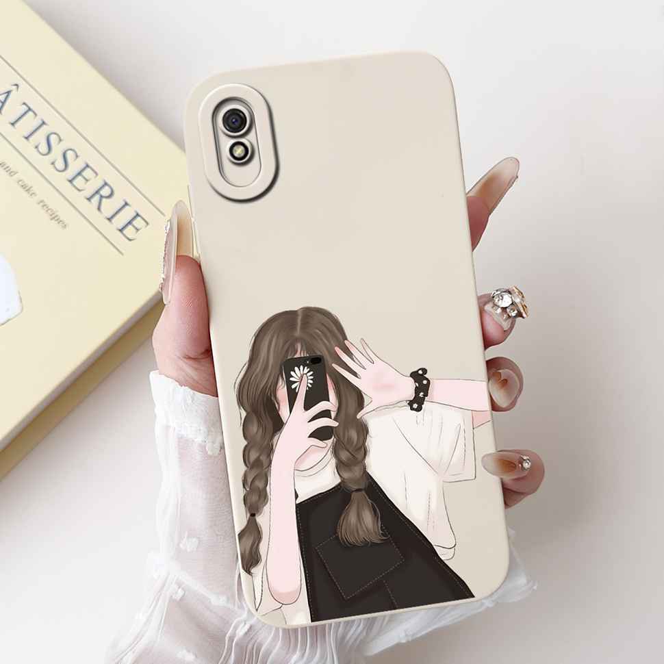 New For Redmi 9A M2006C3LG Case Fashion Girl Bow Rose Soft Silicone Cover For Xiaomi Redmi 9AT 9 A 6.53" Shockproof Phone Casing