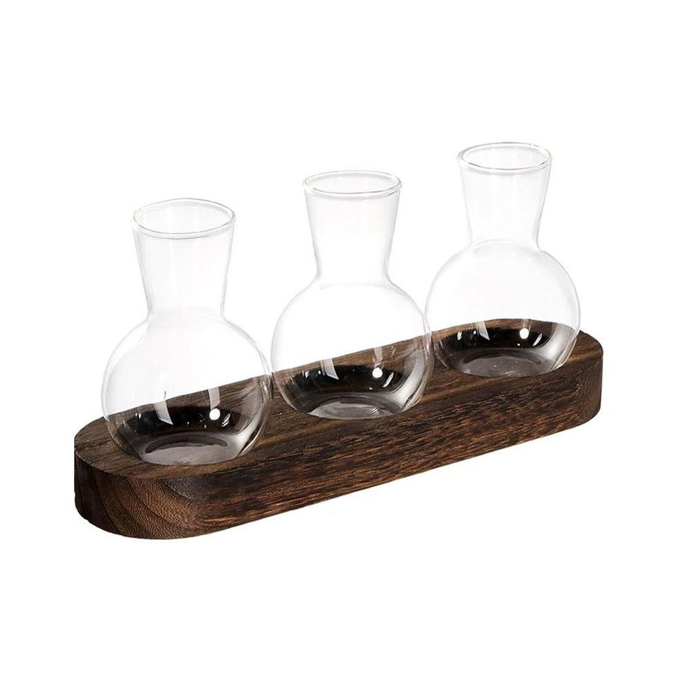 with Wooden Tray Hydroponics Glass Vase Bud Vases Bulb Vase  Home Decoration