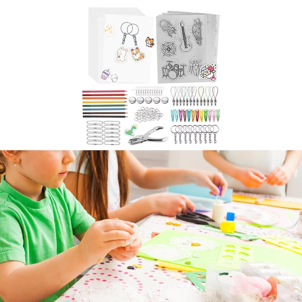 Shrink Film Papers Decor Paper Crafts for Keychains Necklace Birthday