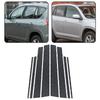 Для Toyota RAV4 XA30 2006-2012 8 шт. Накладки на стойки окон дверей автомобиля Панель-крышка Черный карбон Наклейки на стойки автомобиля Детали