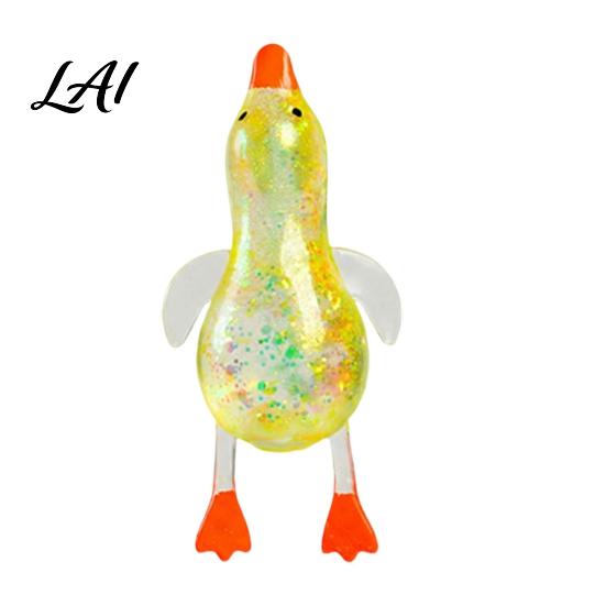 Duck Stress Ball 1/4Pcs Sugar Anxiety Relief Glitter Powder Squeeze Stretchy Toy
