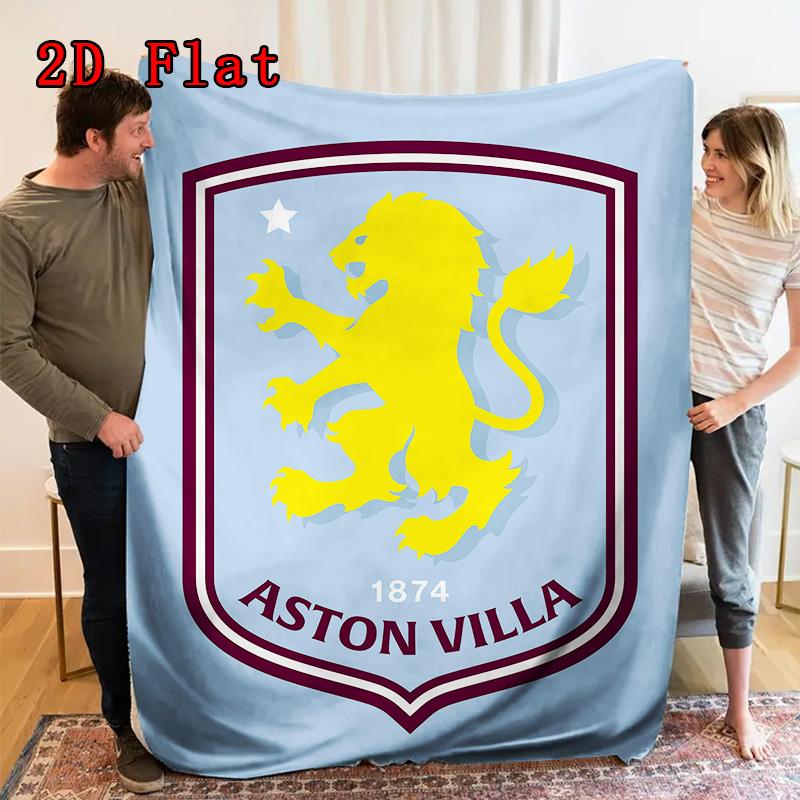 Aston Villa Pattern Flannel Blanket High quality All Seasons Warmth and Comfort Perfect for Christmas Gifts.