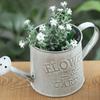 Vintage Metal Flower Vase Iron Watering Can Shaped Rustic Farmhouse Decor with Handle Home Decoration 3.3" High