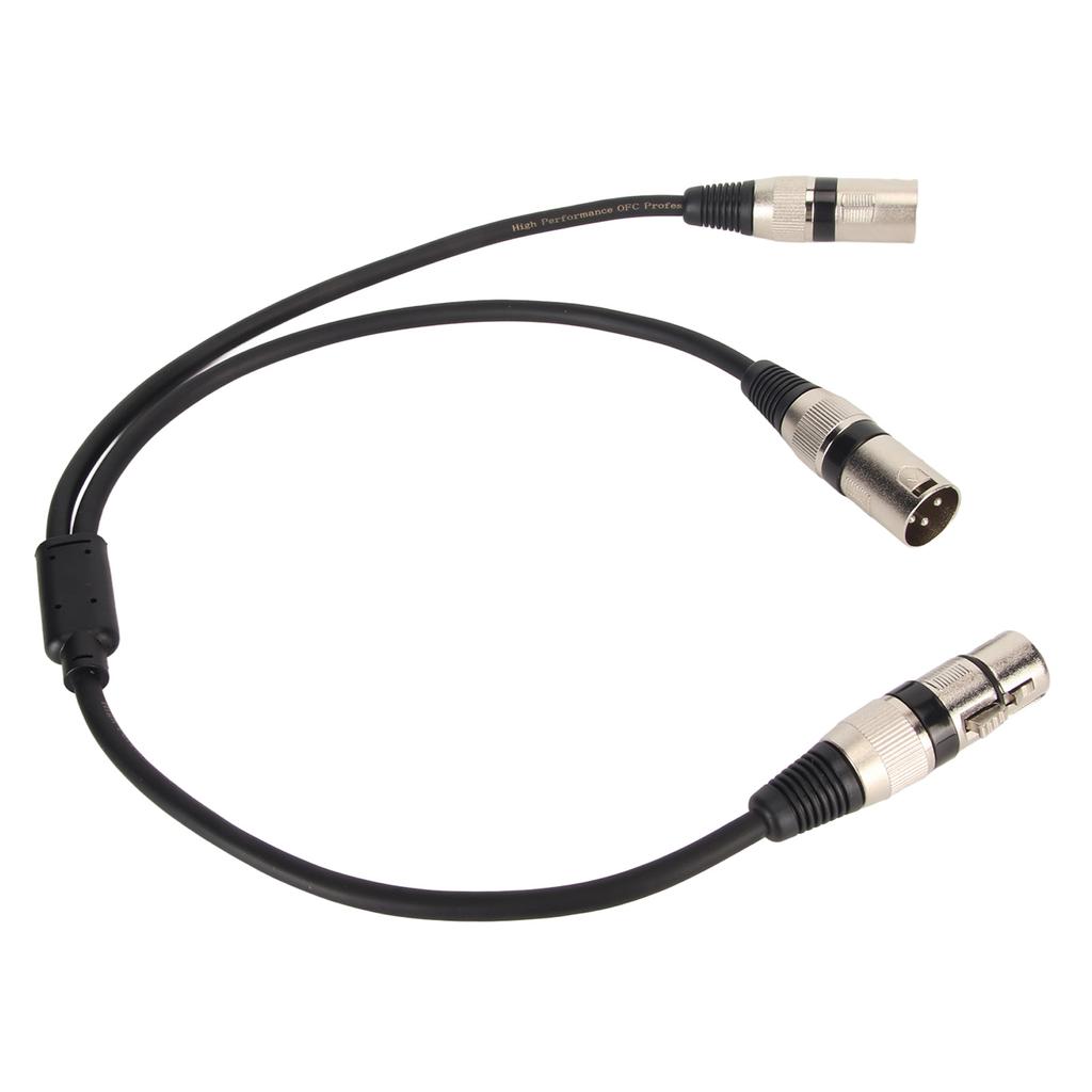 Разветвительный кабель XLR 3-контактный гнездовой на двойной штекерный бесшумный малопотерьный XLR Y-разветвитель микрофонный шнур для