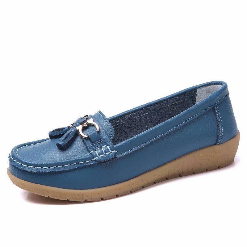 Women Flats Dance Shoes Leather Breathable Moccasins Women Boat Shoes Ballerina Ladies Casual Shoes Sneakers Women Nurse Shoe