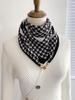 Women's 2024 Magnetic Triangle Neck Protection Scarf - Cotton & Linen High-End Square Scarf for Autumn/Winter