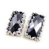 [G2824] - Черные серебряные серьги «Сапфо»