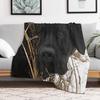 Late Season Hunt Black Labrador Throw Blanket Faux Fur Soft Warm Blanket for Bed
