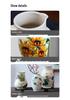 Hand-painted Peony Ceramic Vase for Hydroponic Flower Arrangement