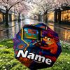 Custom Name Personalized PAC Print Umbrella, Auto Open Close, 8‑Rib Sturdy Frame, Commute Camping Hiking Use, Birthday Gift