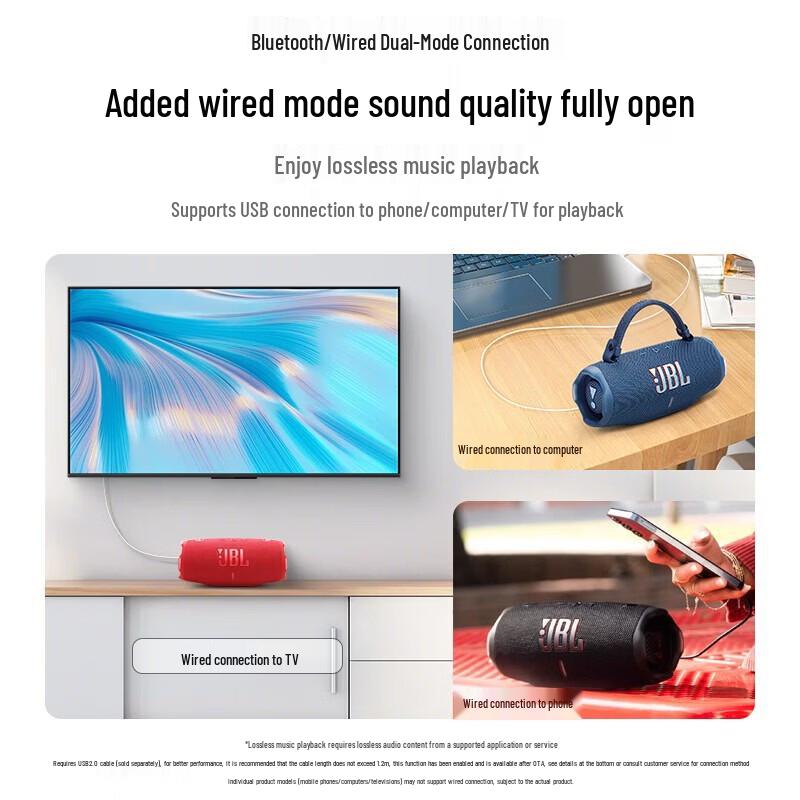 JBL CHARGE6 Portable Waterproof Bluetooth Speaker CN plug (adapter included) (CN version)