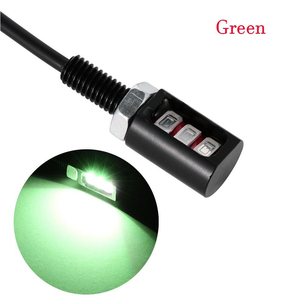 2Pcs New Screw Bolt Auto 3 LED Car Motorcycle Light Lamp License Number Plate