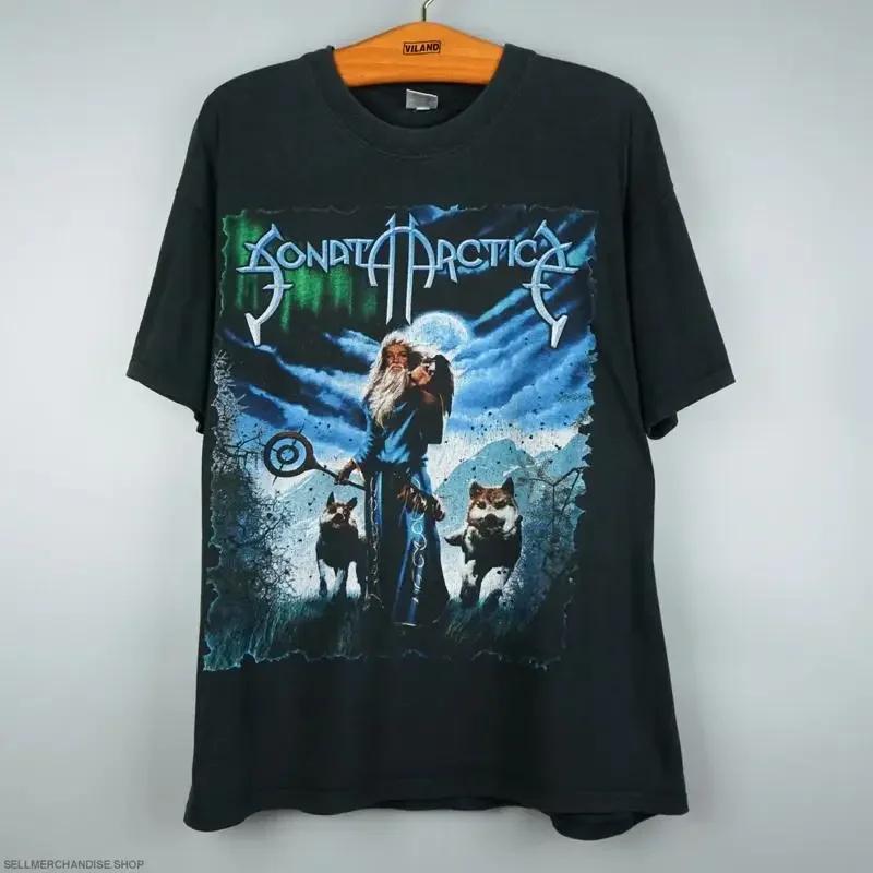 Винтажная футболка Sonata Arctica 2003 года, хлопок EF0310
