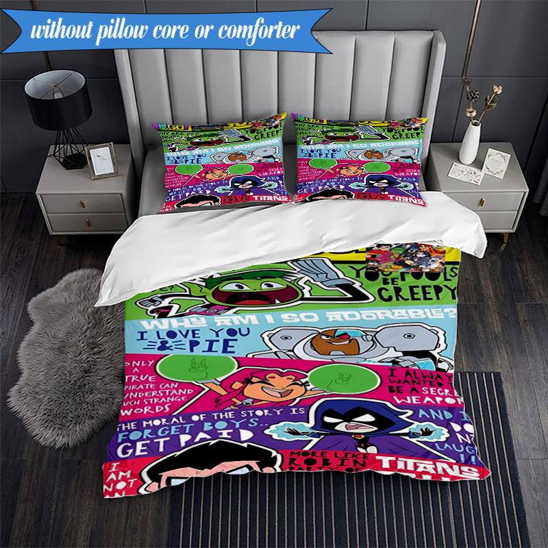 3PCS Titans Humor Bedding Set,Including 1pc Duvet Cover And 2pcs Pillowcases Perfect for Bedroom, Dormitory, Fan Christmas gift