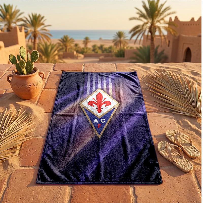 Fiorentina FC Print Microfiber Beach Towel Quick Dry Absorbent Large Towel For Beach Swimming Travel